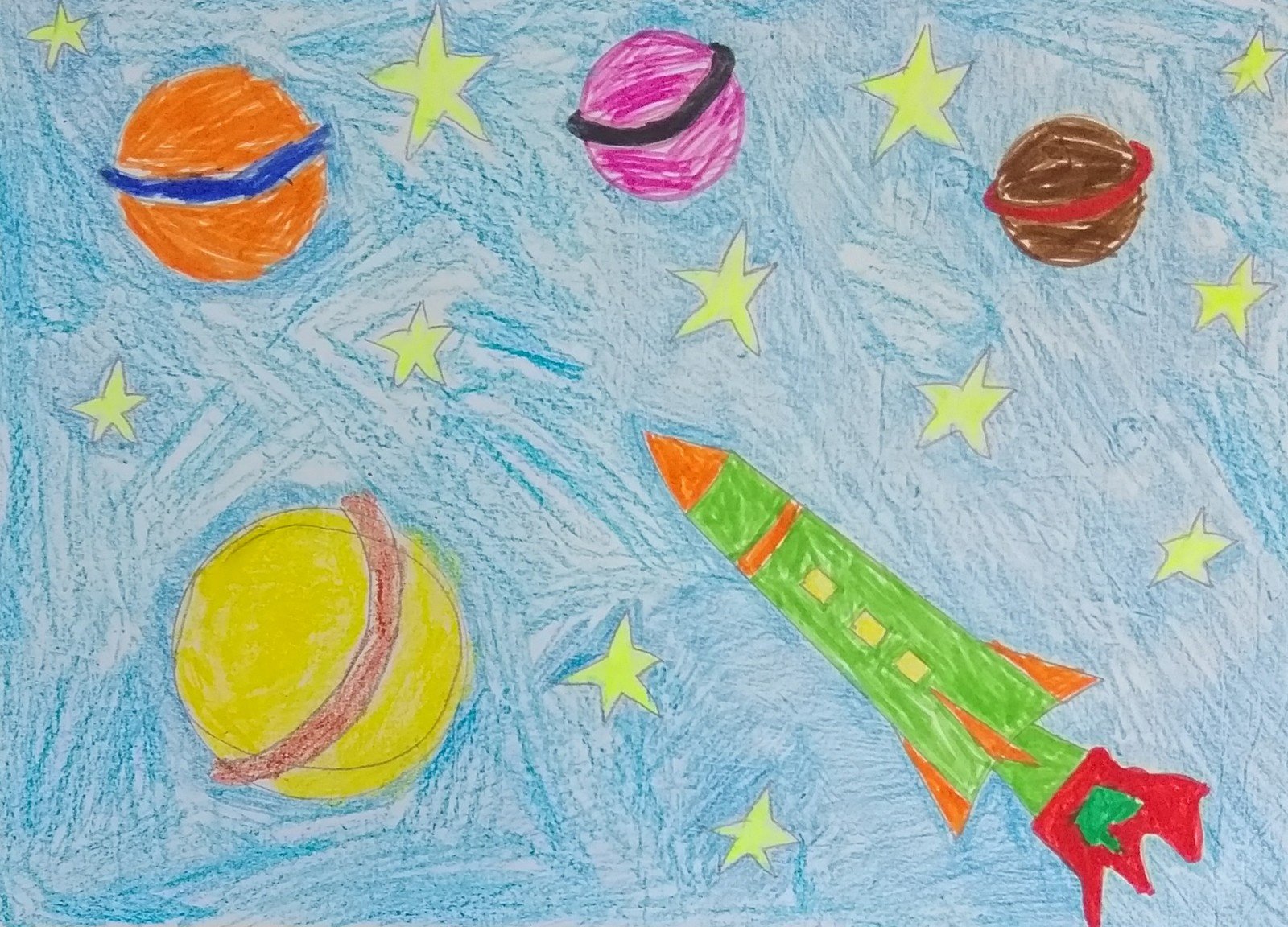 Рисуем космос с детьми 5 6