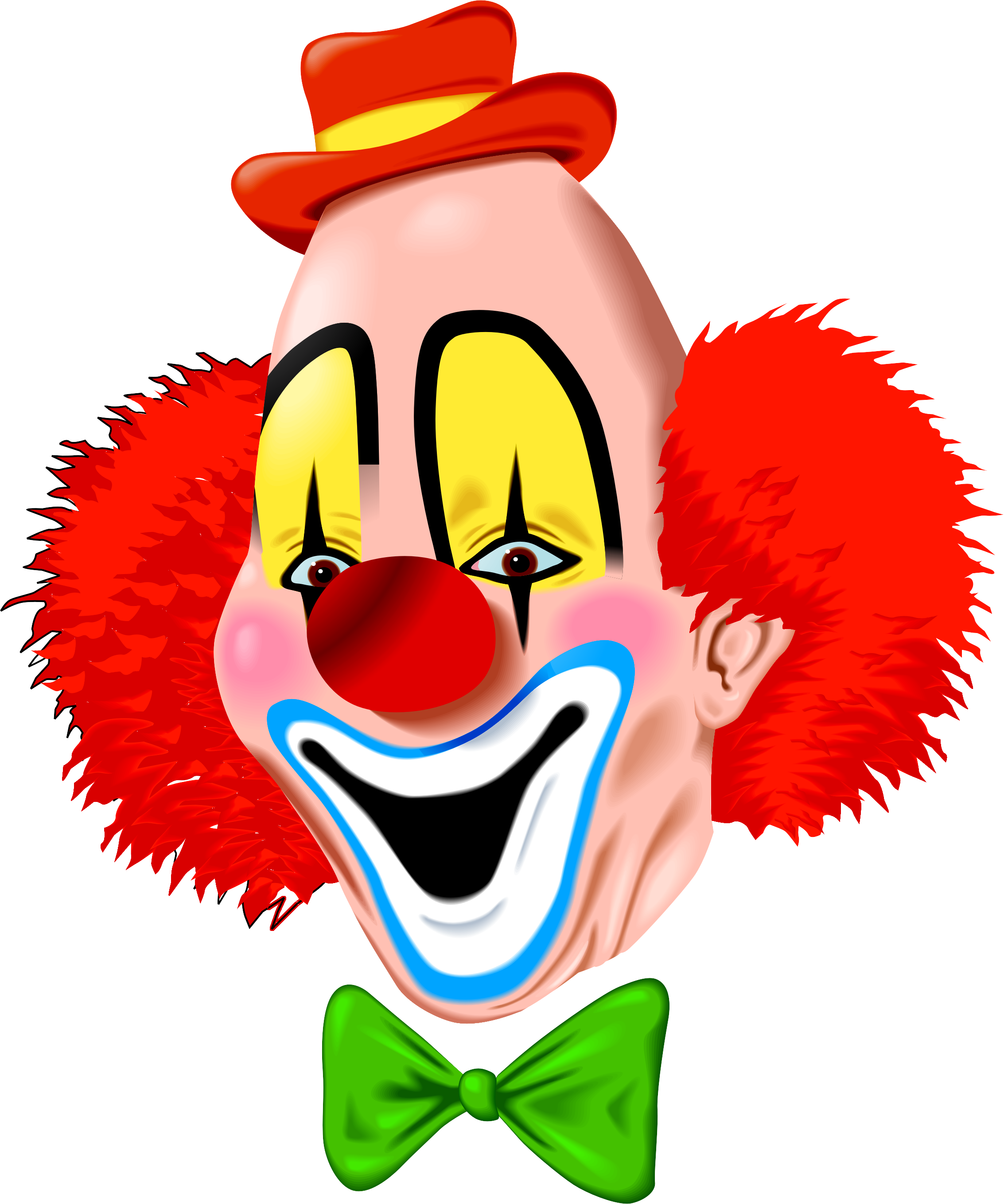 Голова клоуна. Лицо клоуна. Морда клоуна. Клоуны для детей. Выход веселого клоуна
