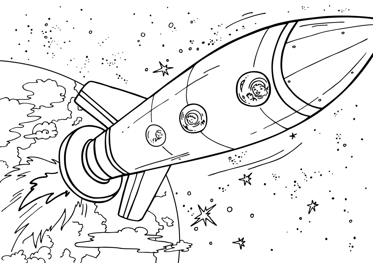 Корабль космический рисунок карандашом