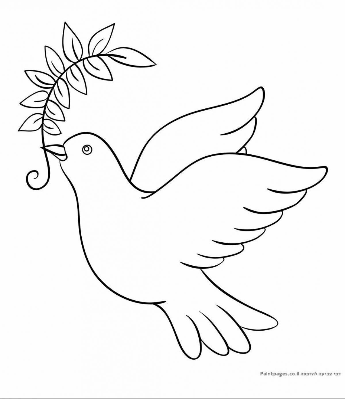 Рисунок голубь мира