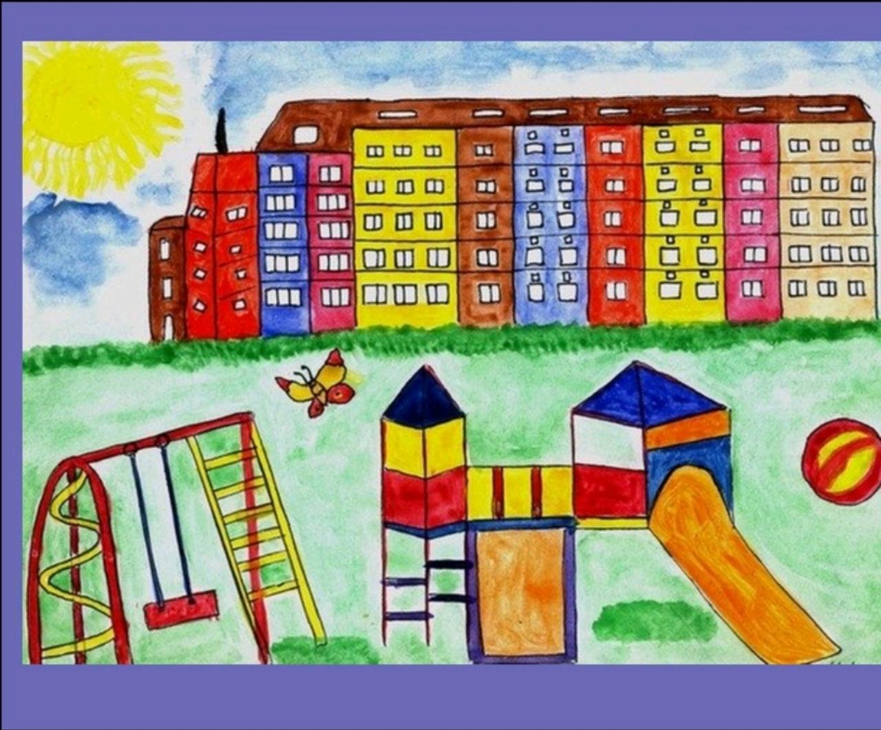 Постройки в нашей жизни 1. Дом для рисования. Рисование город. Многоэтажный дом для детей. Город рисунок.