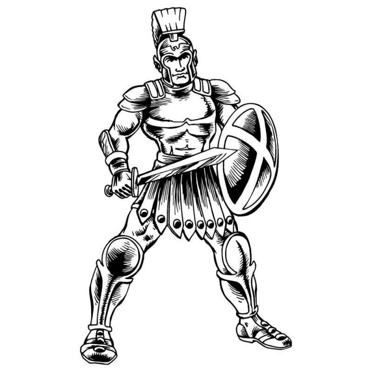 Воин рисуем. Римский воин Гладиатор. Раскраска Римский воин легионер. Спартанский воин раскраска.