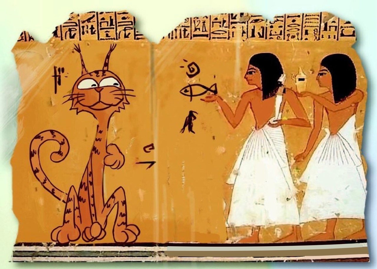В египте поклонялись кошкам. Древнеегипетская кошка. Египетские фрески с кошками. Кошки в Египте. Древние кошки Египта.