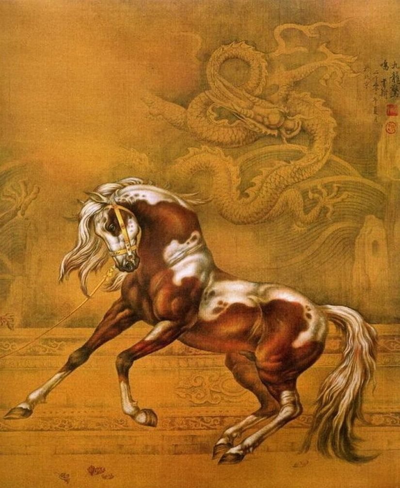 Китайские лошадки. Лошади в искусстве. Лошадь китайская живопись. Лошади в искусстве Китая. Златогривый конь.