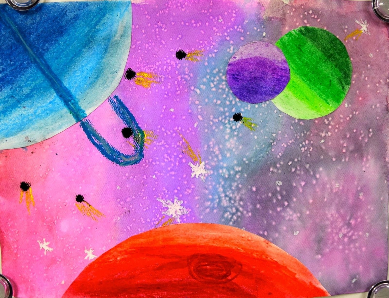 Нарисовать космас. Космос рисунок. Рисунок на тему космос. Космос рисунок карандашом цветным. Космос мелками и красками.