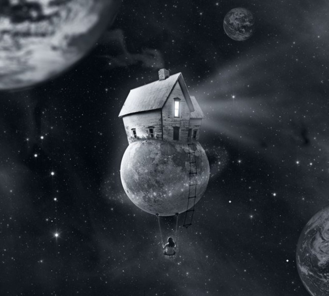 Дом на луне картинки. Дом на Луне. Домик на Луне. Дом в космосе. Космический домик.