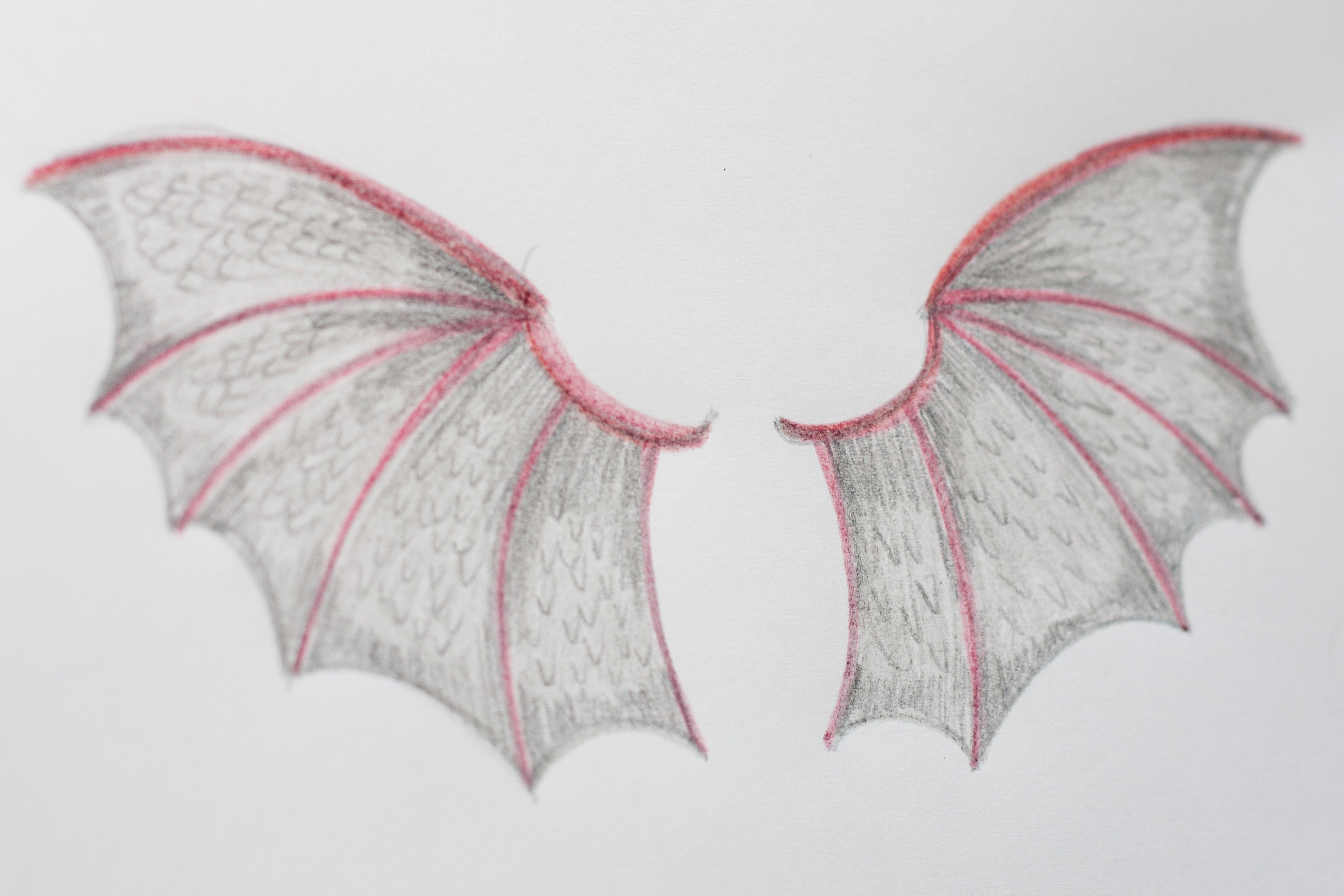Крылья демона карандашом для срисовки - 46 фото