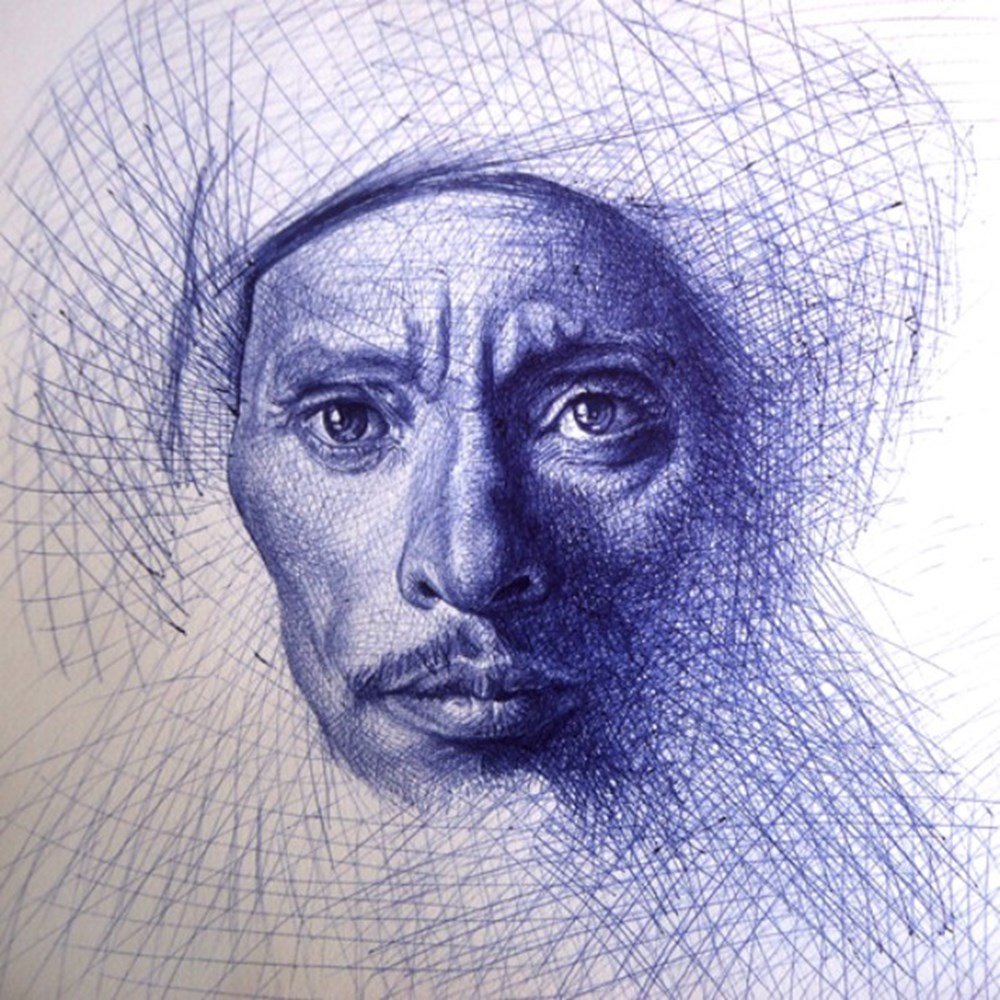 Штриховка карандашом портрет
