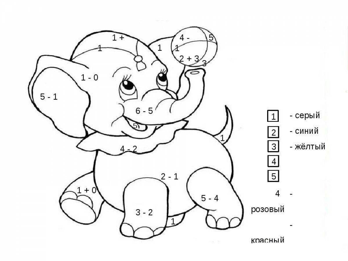 Картинка раскраска 1 класс. Раскраска с примерами для дошкольников. Рисунок с примерами в пределах 10. Математические раскраски для малышей. Математическиерасскраски для дошкольников.