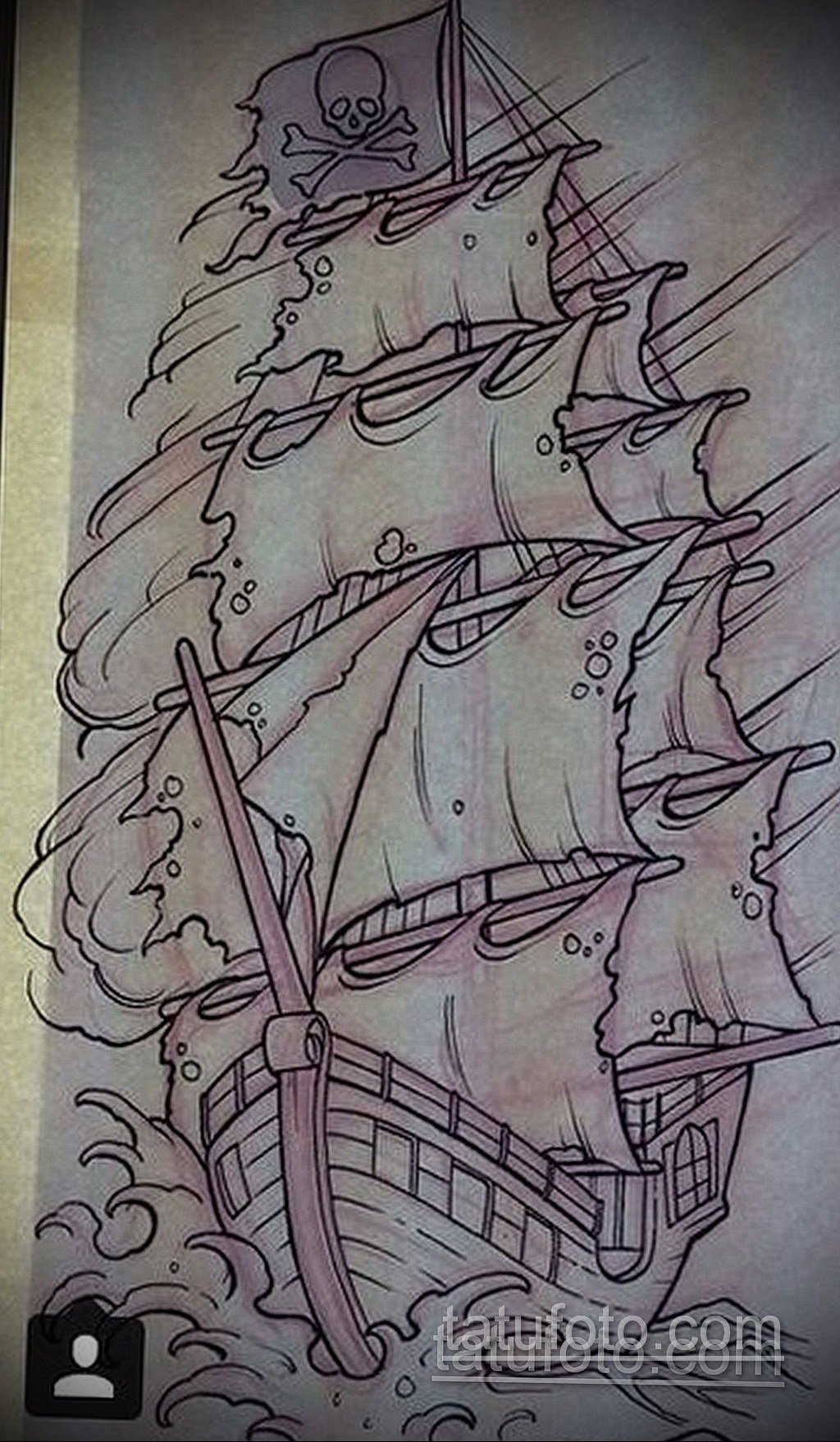 Корабль пиратский рисунок карандашом