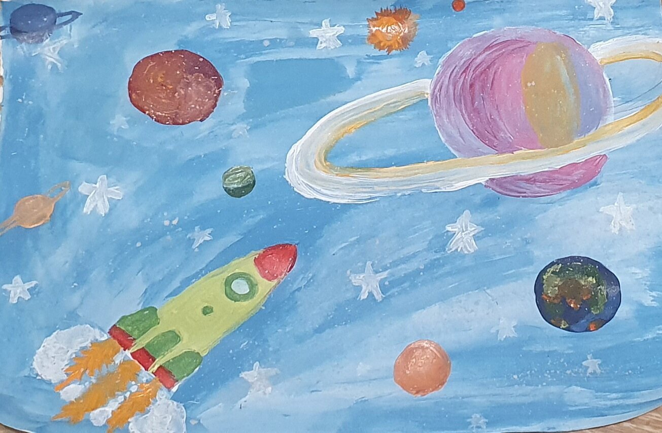 Просторы космоса рисунки для детей. Космический пейзаж рисунок. Космический рисунок для детей. Космос рисунок для детей. Детские рисунки про космос.
