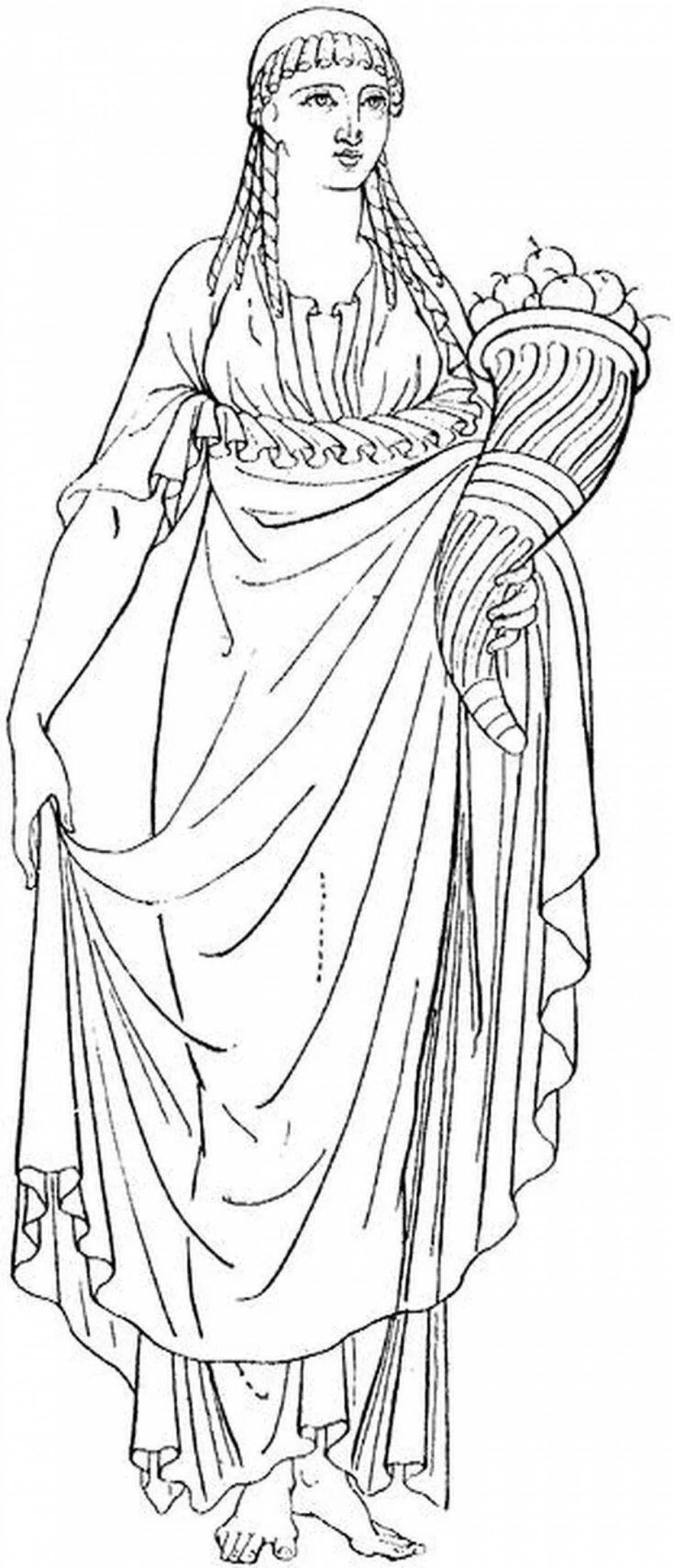 Костюмы древней греции рисунки карандашом