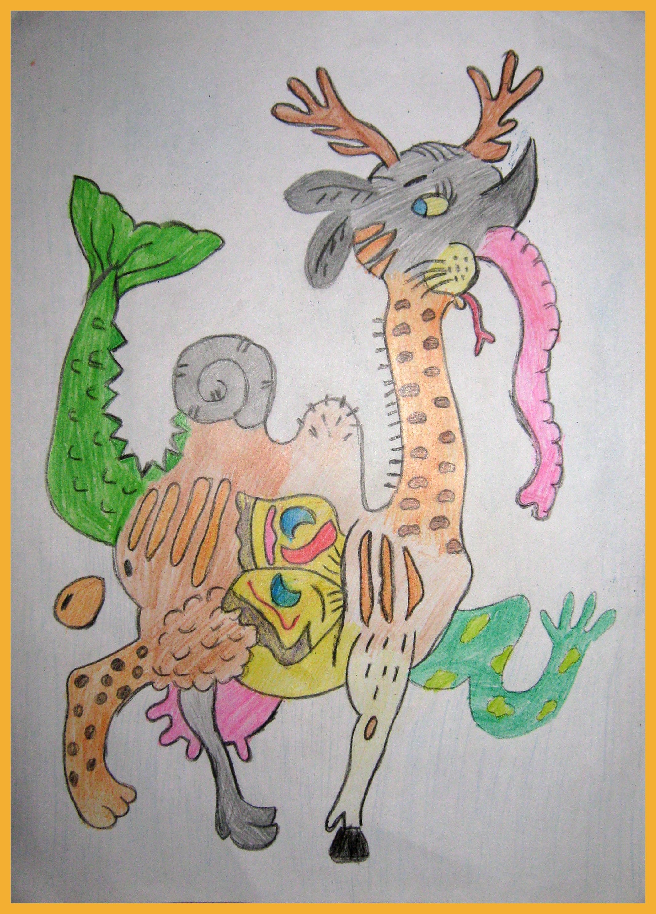 Фантастическое животное рисовать. Рисунки несуществующих животных. Фантастическое животное рисунок. Детские рисунки животные. Необычные рисунки для детей.