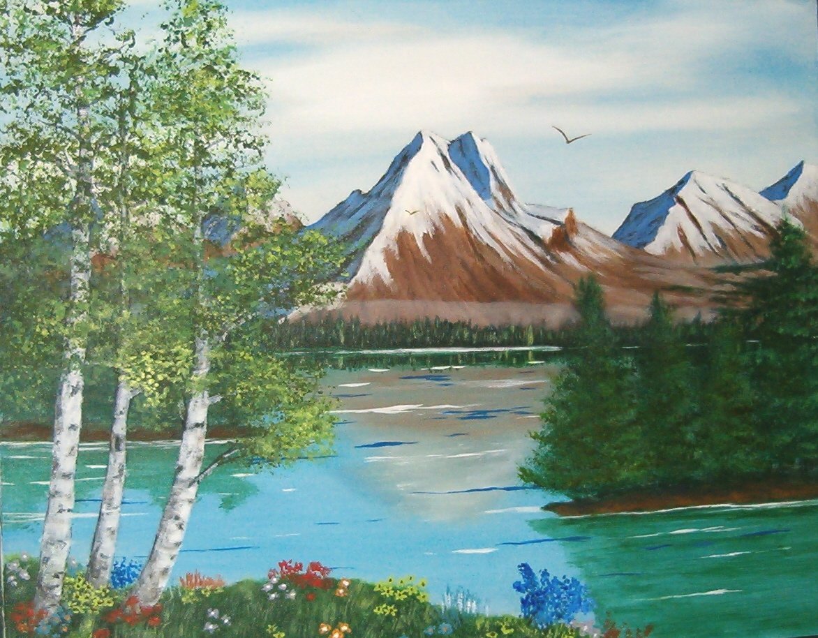 Рисунок красивого озера. Пейзажи для рисования. Пейзажи природы гуашью. Пейзаж горы гуашью. Горный пейзаж гуашью.