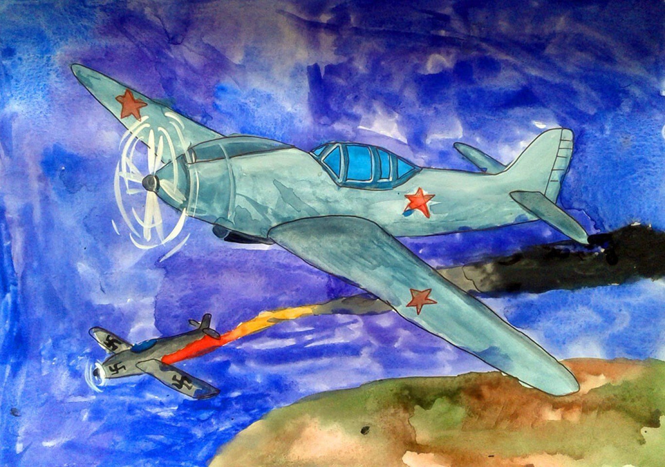 Военные рисунки. Военные самолёты гуашью. Рисование для детей красками на тему самолеты. Рисование военного самолета для детей. Рисунок на тему Авиация.