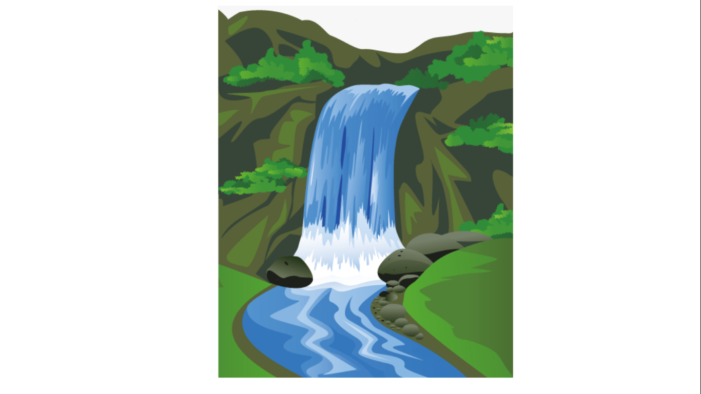 Игра воды рисунок. Рисование водопада для детей. Речка мультяшная. Водопад рисунок. Ручей для детей.