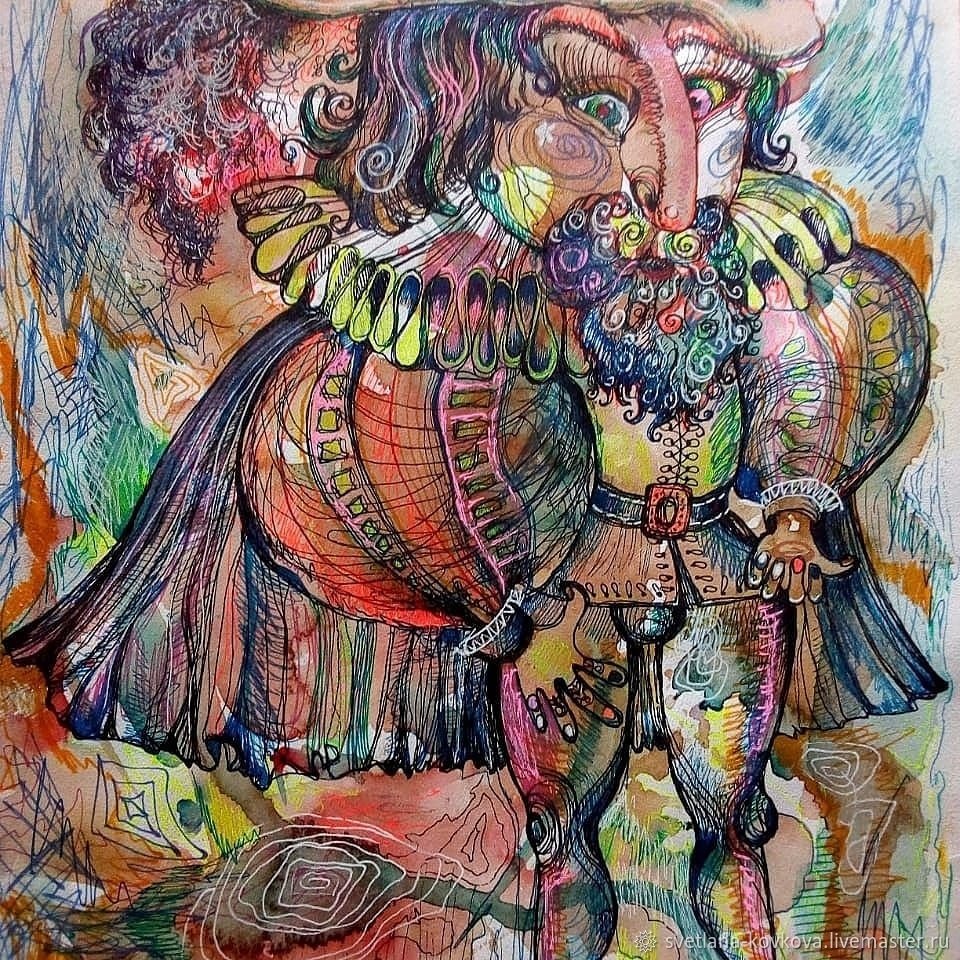 Рисунок к сказке синяя борода