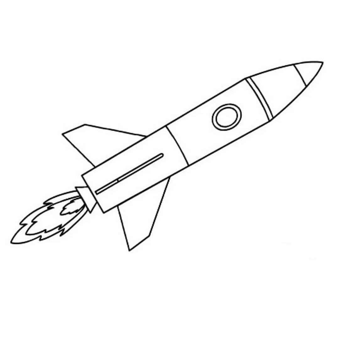 Ракета поэтапное рисование