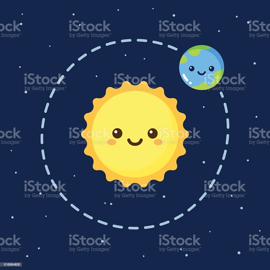 Земля луна и солнце рисунок