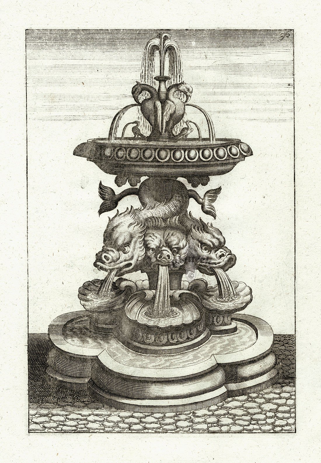 Барокко фонтан рисунок