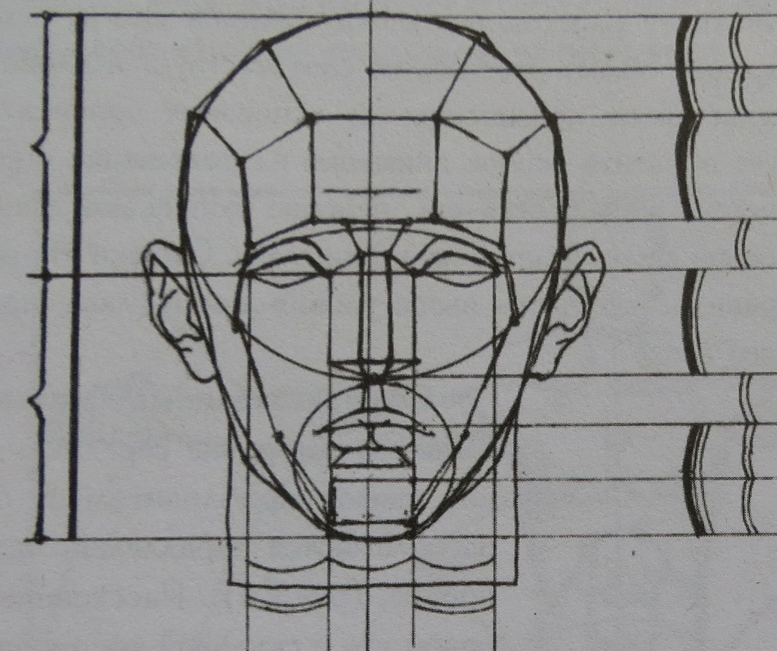 Рисунок лица 1 3. Пропорции головы человека Рыжкин. Пропорции лица человека для рисования сбоку. Рыжкин обрубовка головы пропорции. Пропорции лица Рыжкин.