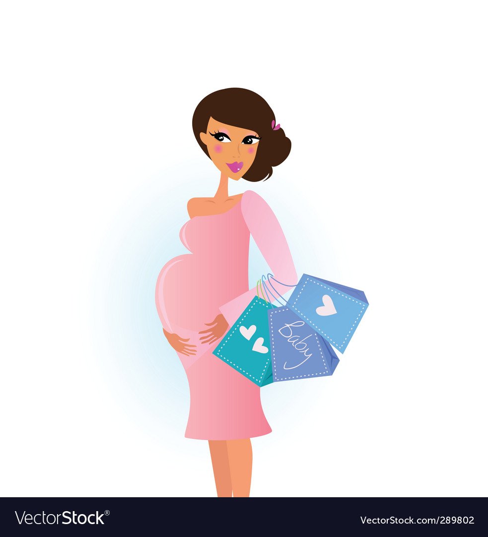 Что нужно будущей маме. Рисунок беременной женщины.