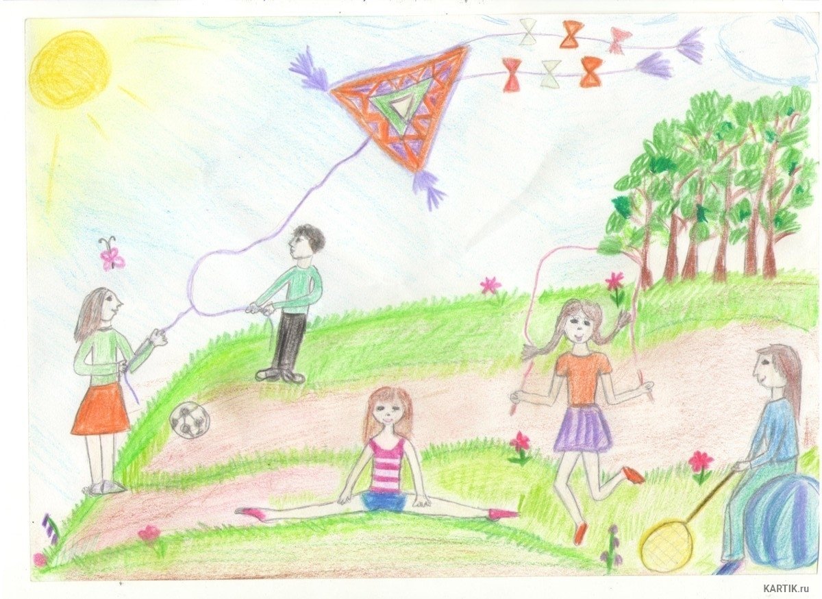 Счастливое детство рисунок карандашом