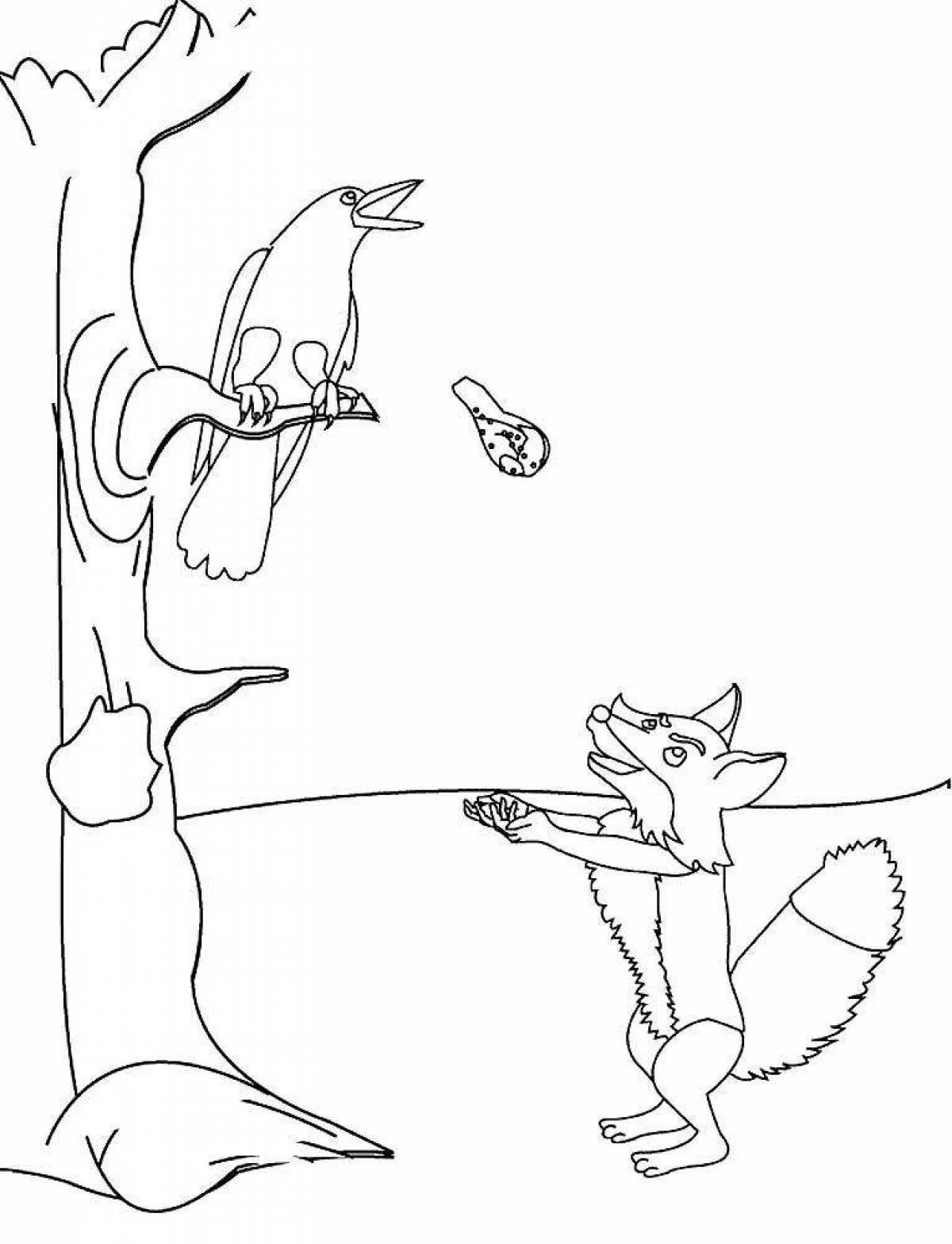 Рисунки к басне Ворона и лисица (60 картинок) 🌟