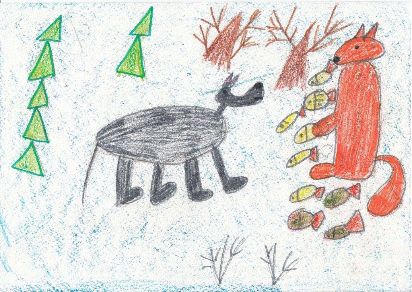 Рисование по сказке лиса и заяц. Рисунок к сказке лиса и волк. Детские рисунки к сказке лиса и волк. Рисунок к сказке Лисичка сестричка и серый волк. Лиса и волк рисунок детский.
