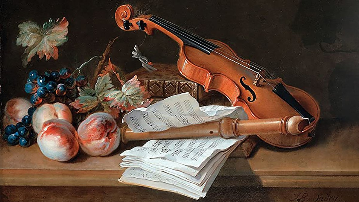Живопись натюрморт со скрипкой