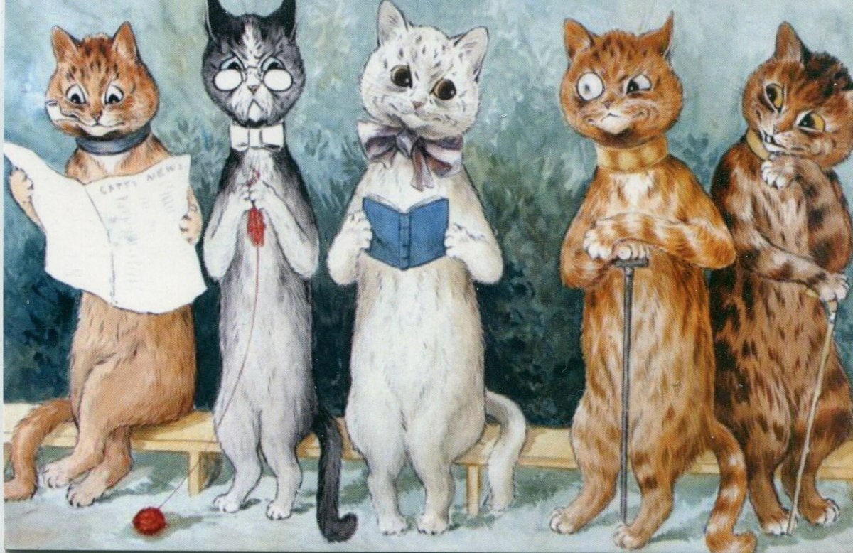 Кот в одежде рисунок