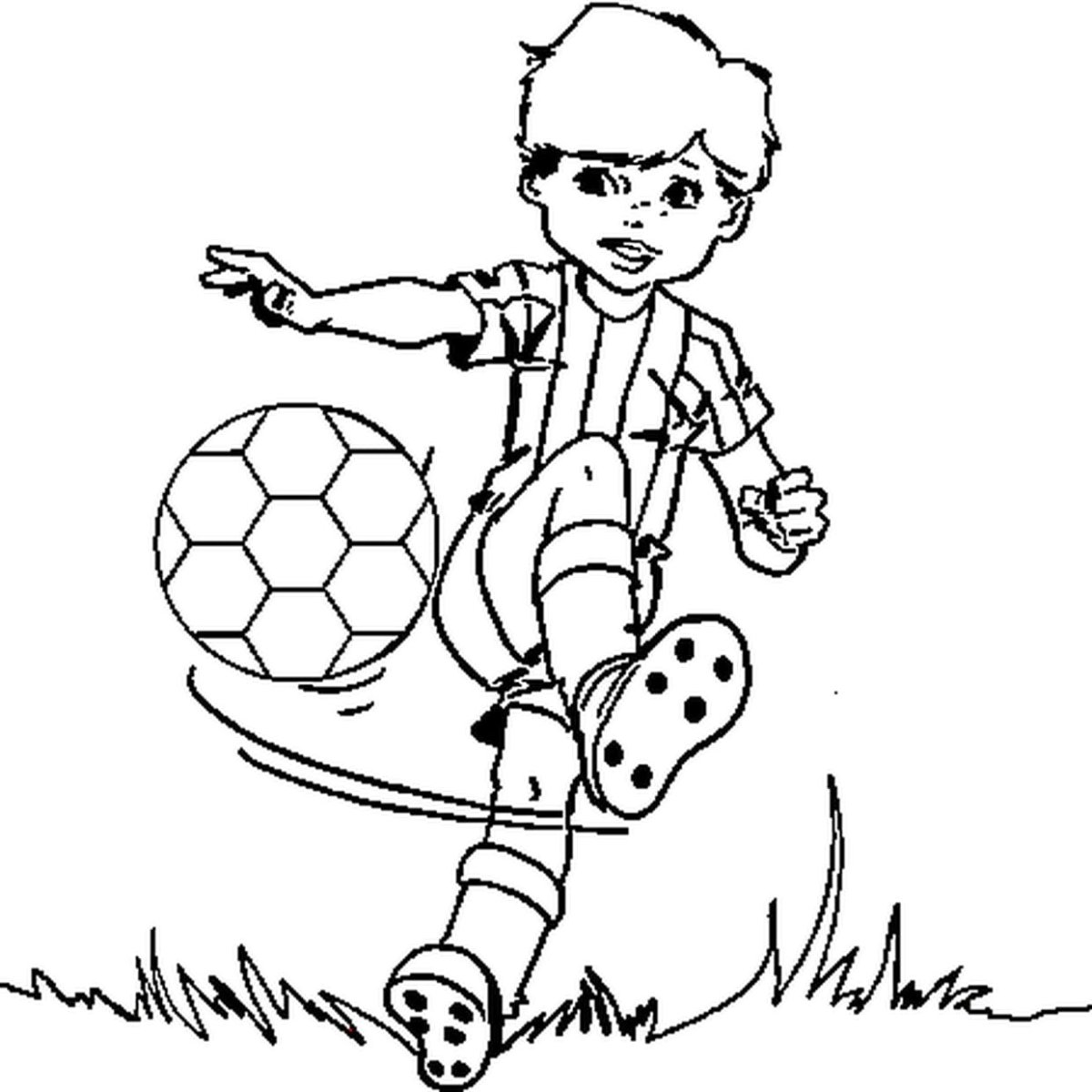 Рисунок человека играющего в футбол