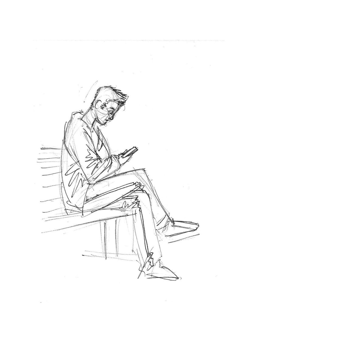 Рисунок человек сидя