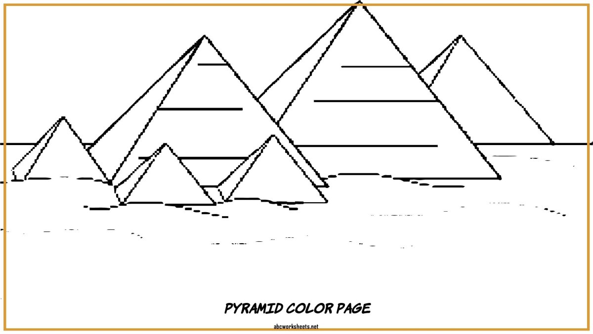 Раскраска египетские пирамиды