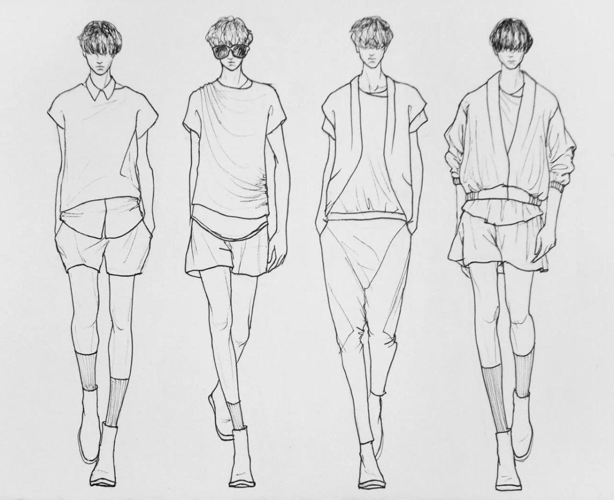 Дизайн одежды рисунки мужской
