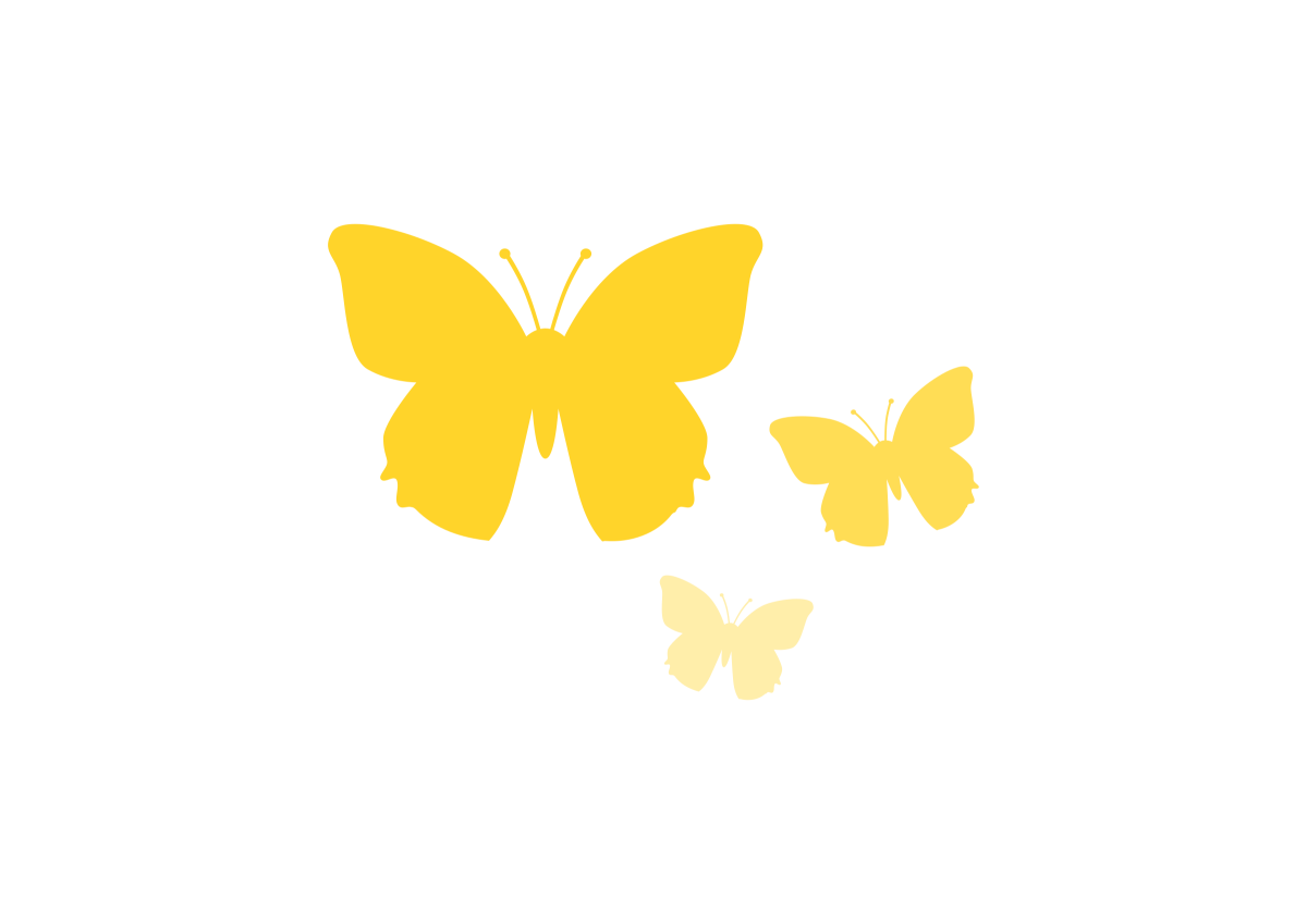 Желтая бабочка рисунок