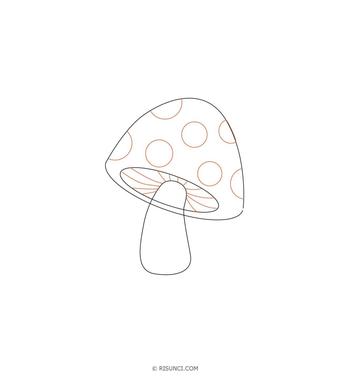 Лягушка с грибочком рисунок