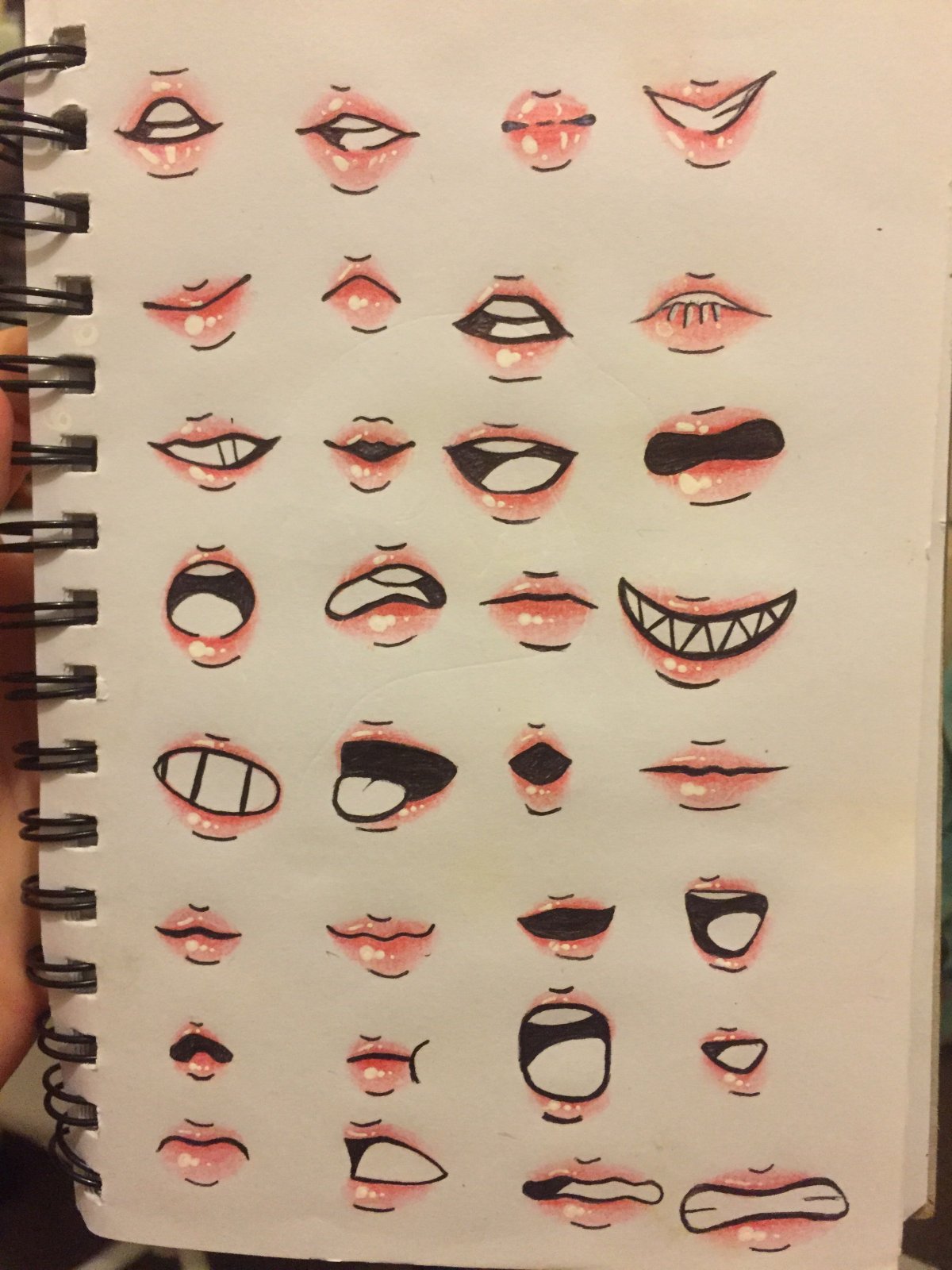 Рот человека рисунок открытый
