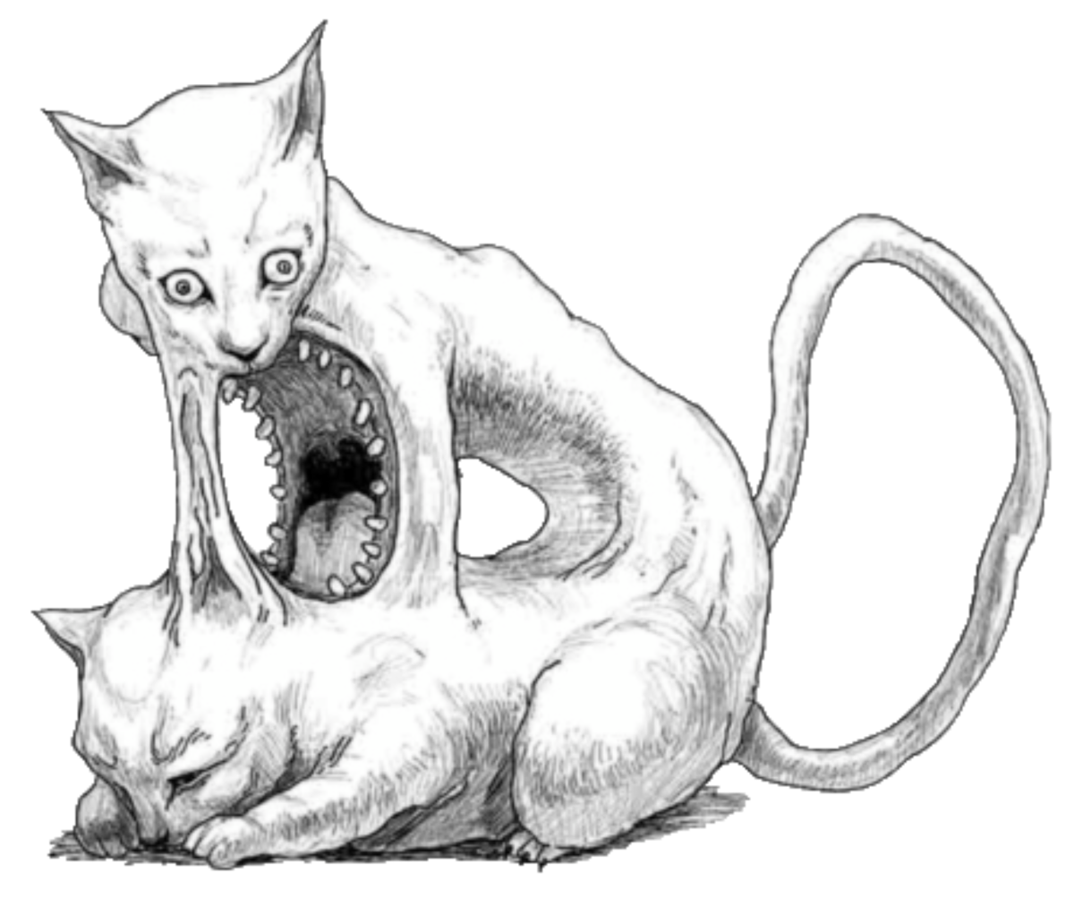 Страшный кот раскраска