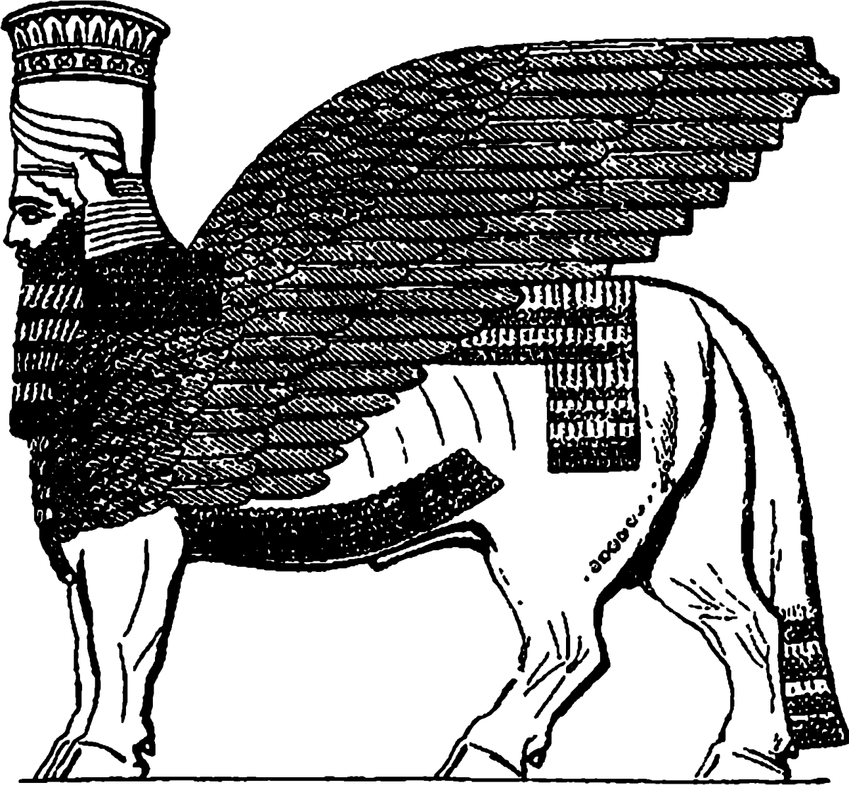 Крылатый бык. Шеду Ассирия. Ассирийский бык Шеду. Крылатый бык Шеду из дворца Саргона II.. Шеду Вавилон.