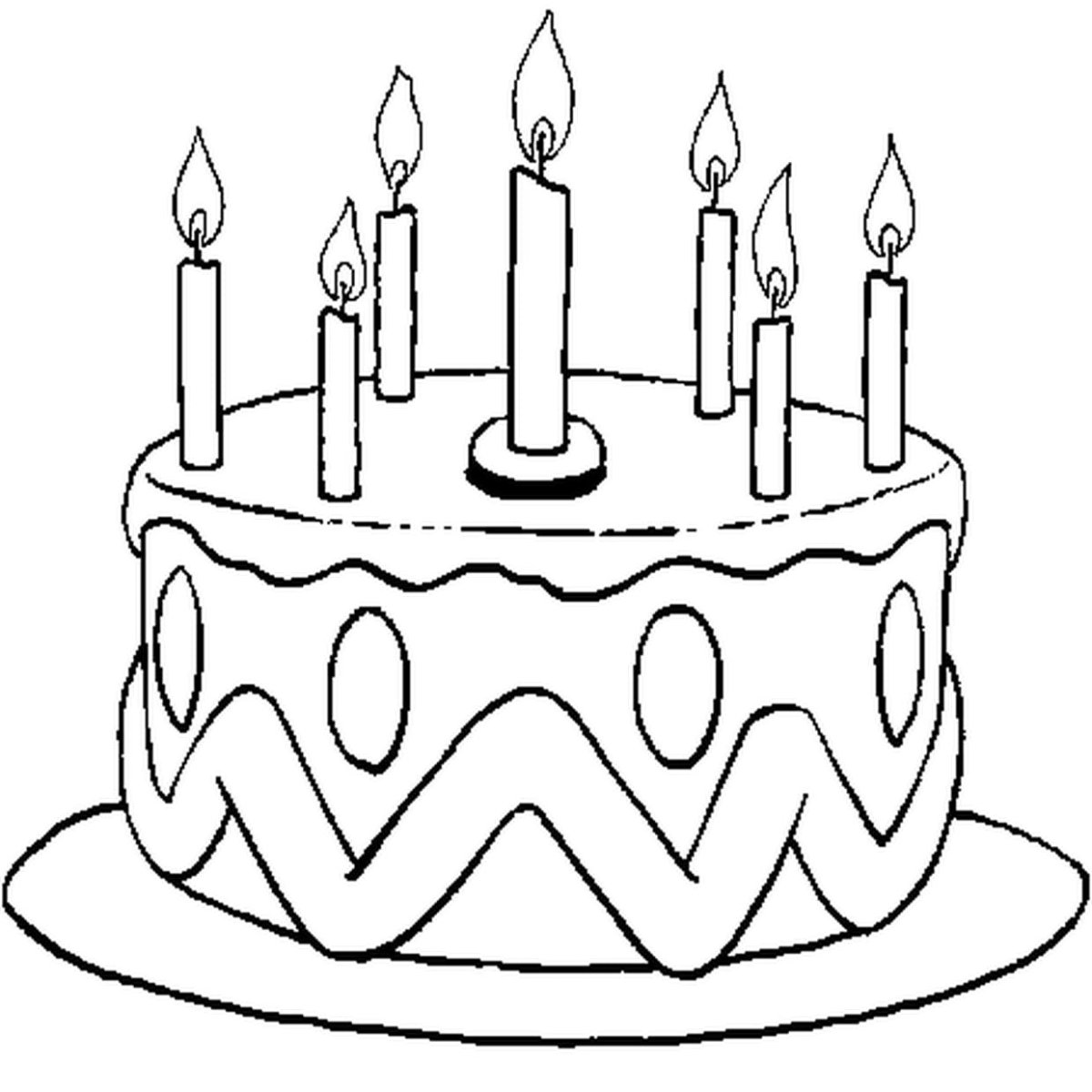 Торт со свечами рисунок