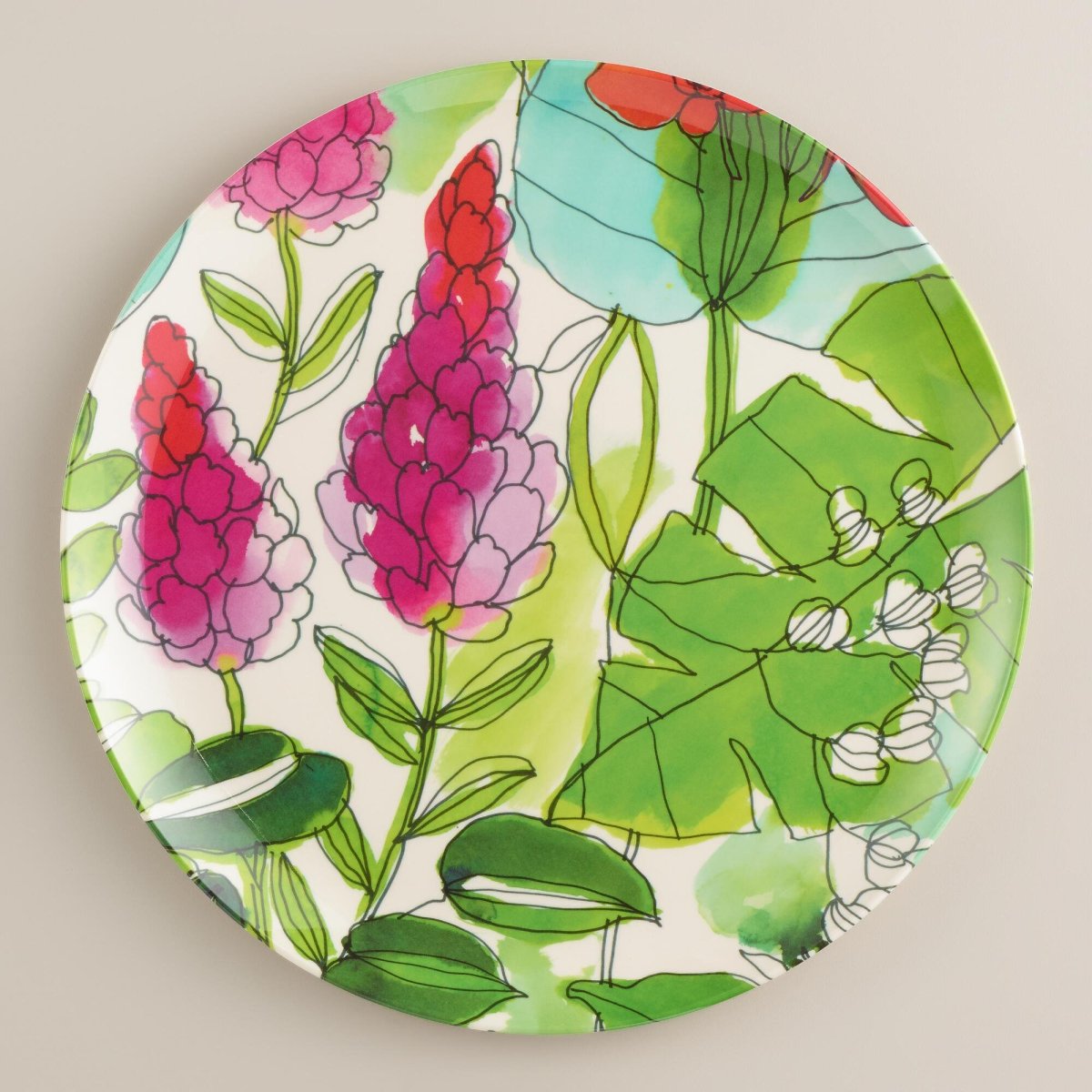 Рисунок тарелка с цветами
