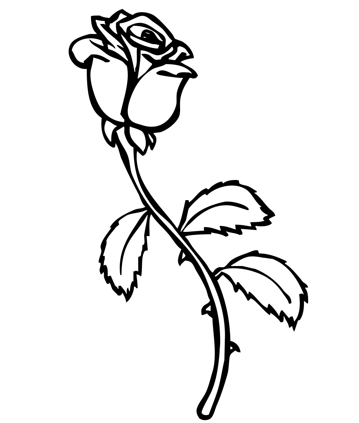Маленькие рисунки цветы черно белые