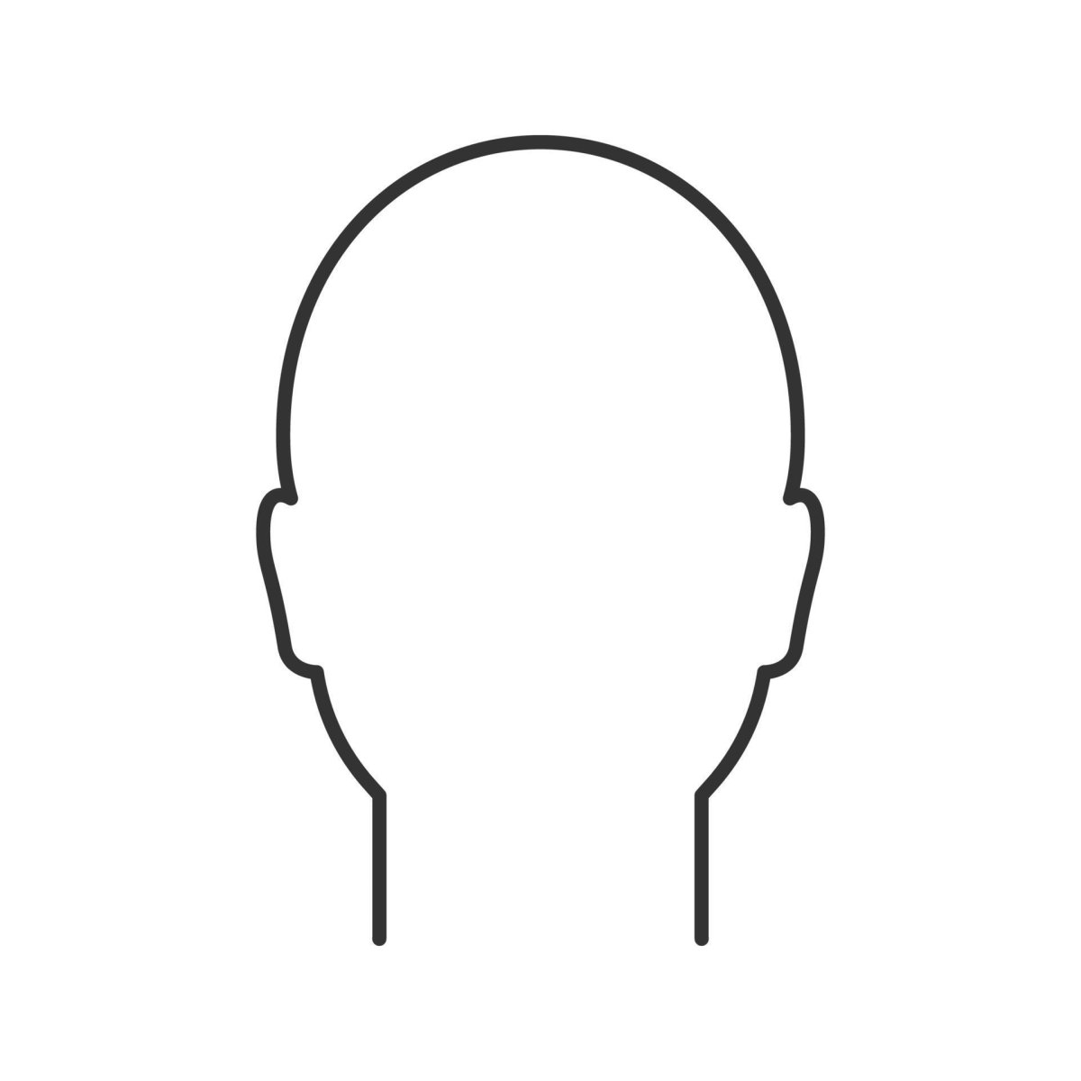Голова человека контур рисунок