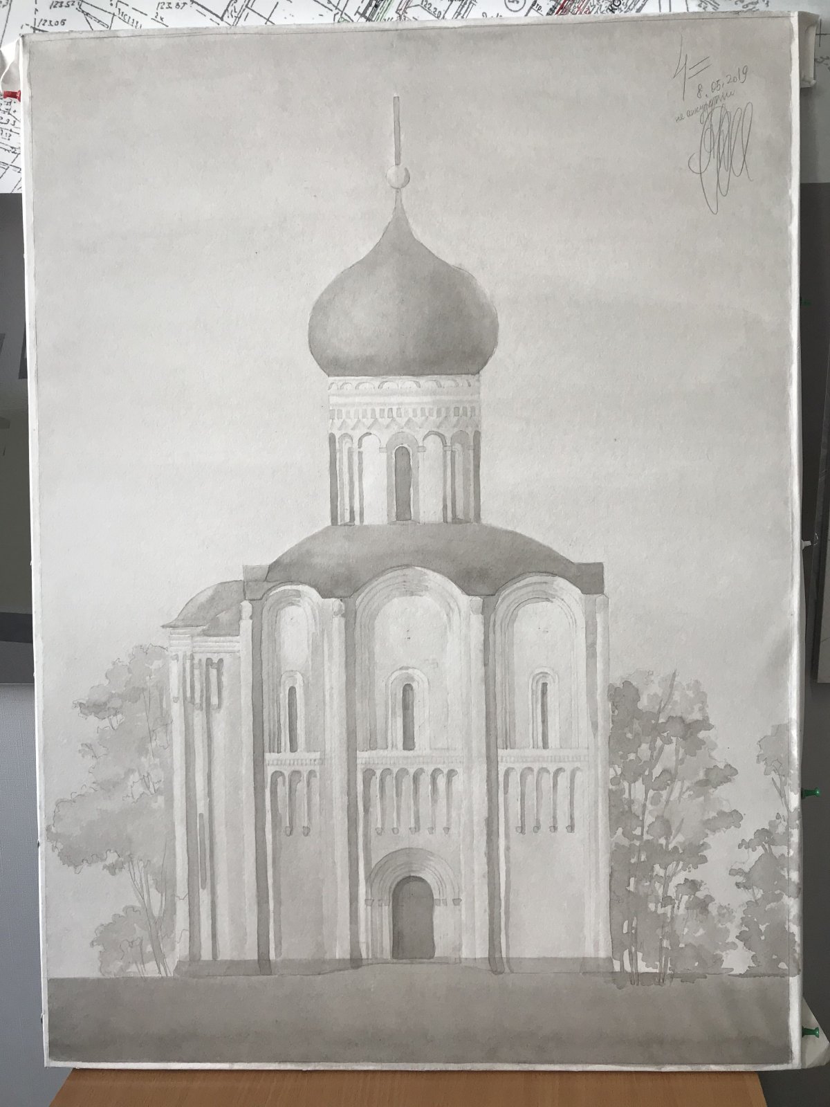Десятинная церковь рисунок