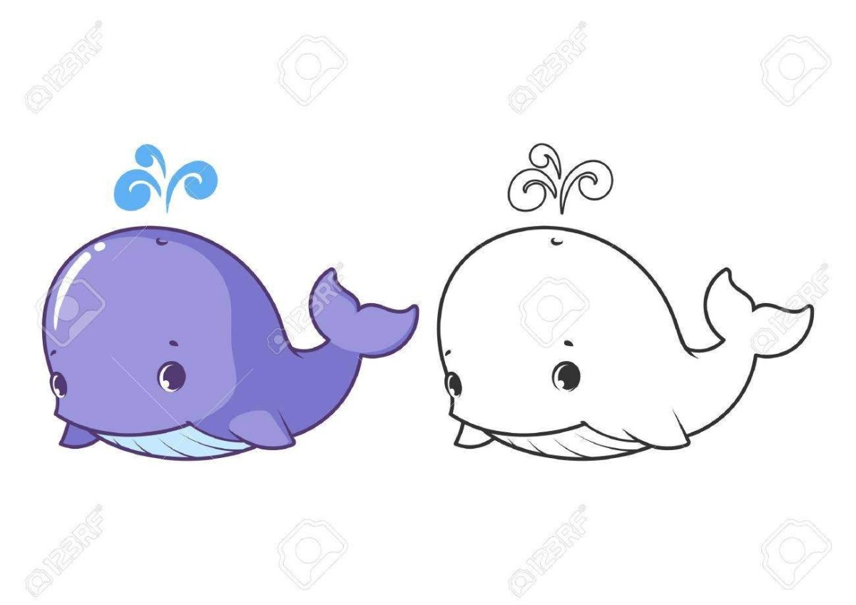 Три кита раскраска