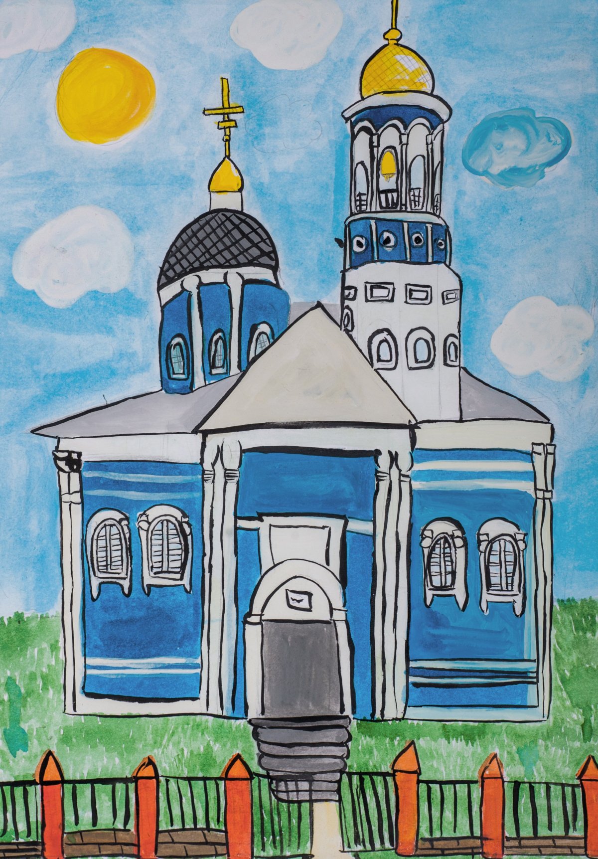 Рисунки для срисовки карандашом церковь легкие