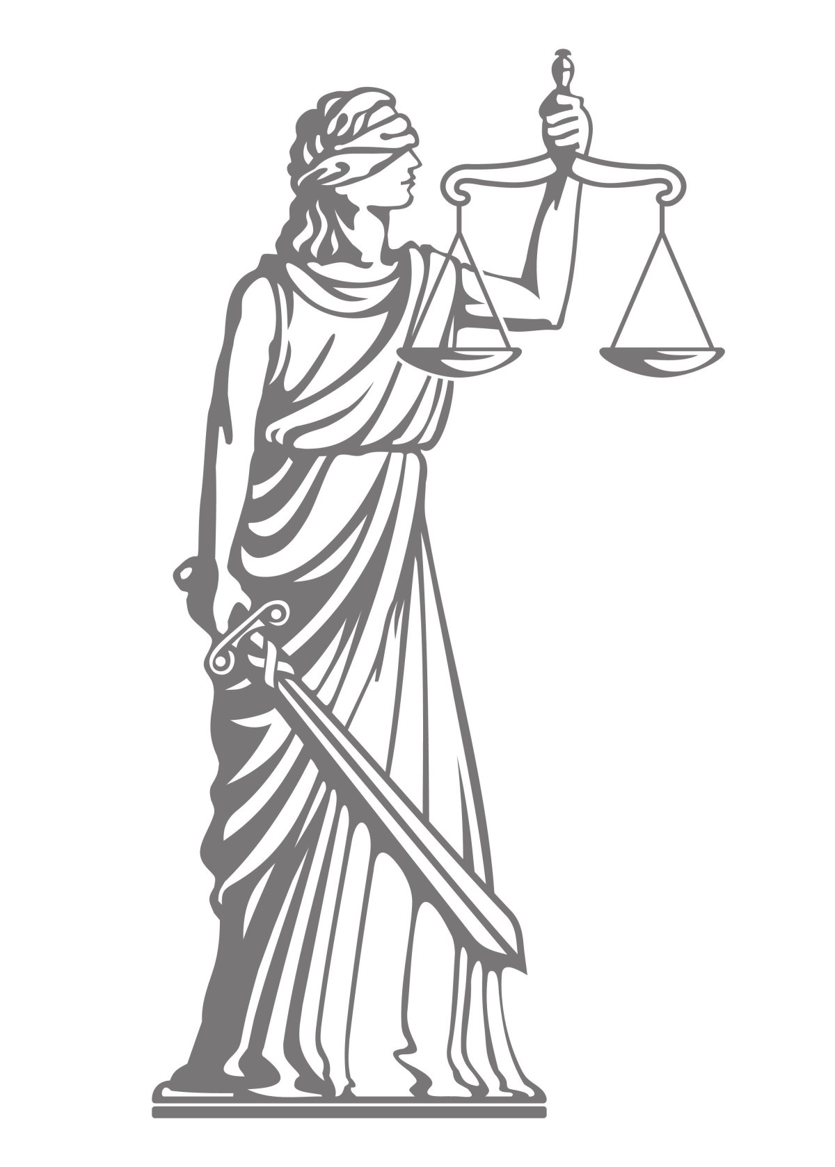 Богиня правосудия рисунок