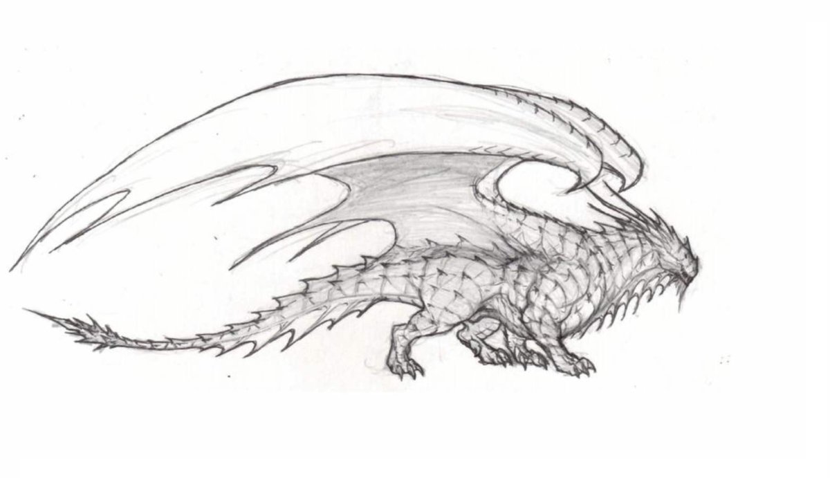 Сложные рисунки драконов для срисовки