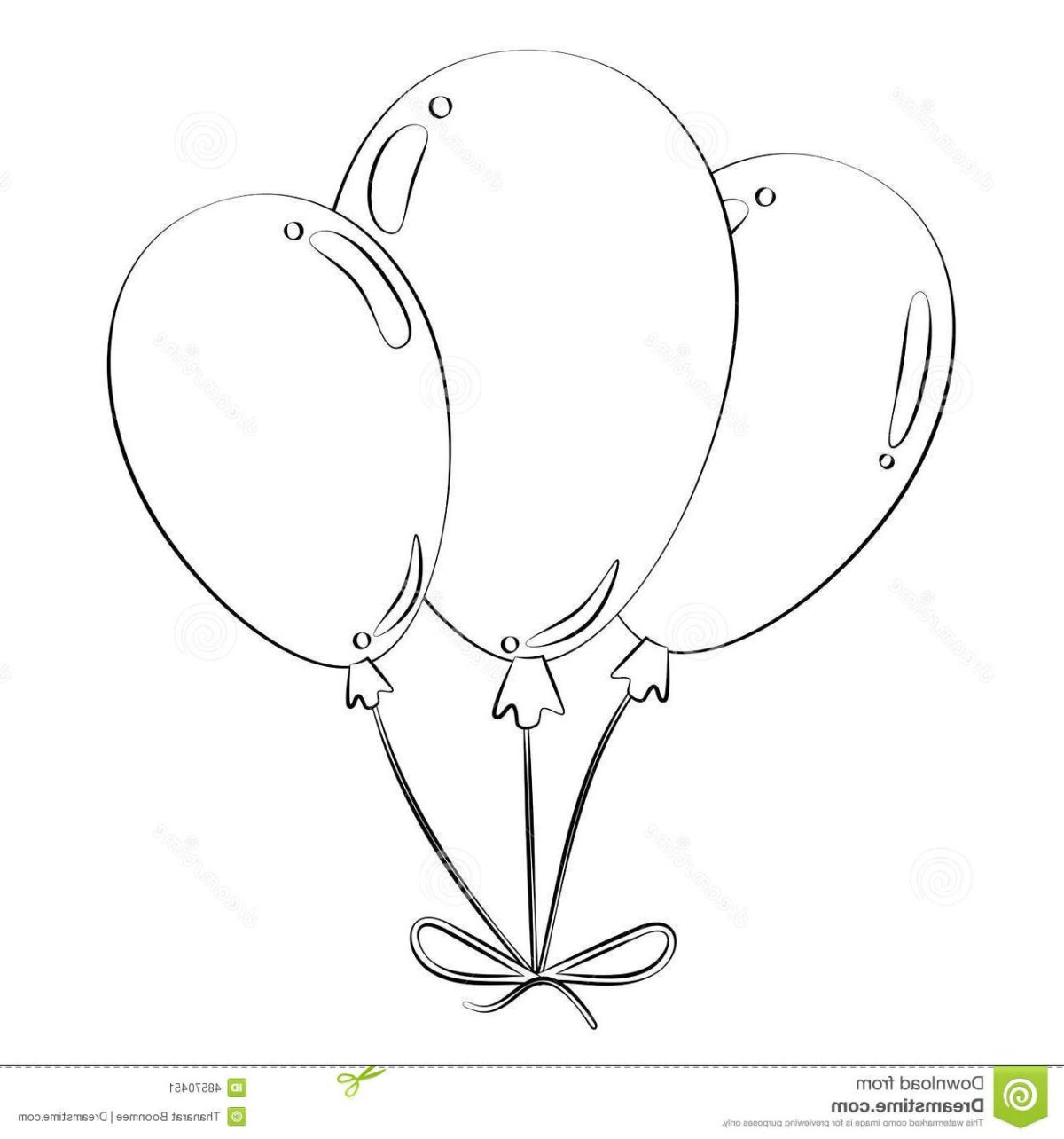 Воздушные шарики рисунок шаблон